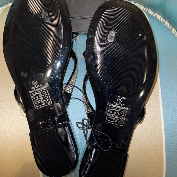 Nicole Miller crystal and rubber thongs - Picture 4 of 4